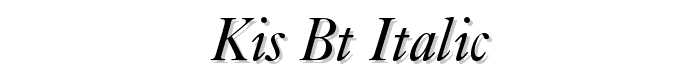 Kis BT Italic font